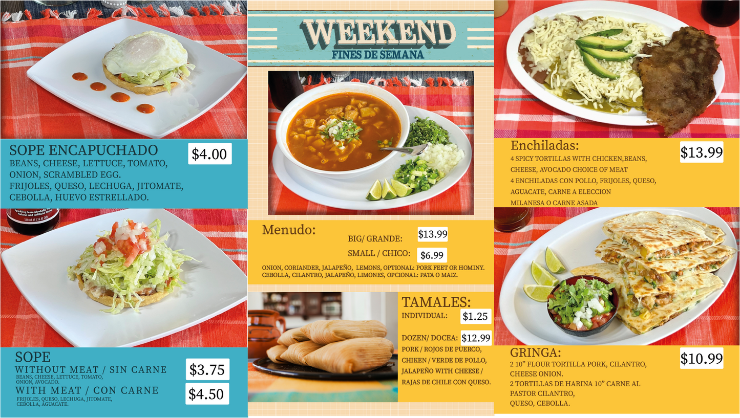 MENU GRAND PRAIRIE